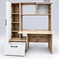 Аспалы шкафтары бар жазу үстелі
