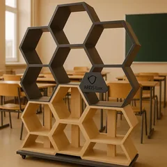 Стеллаж в стиле лофт «Соты»
